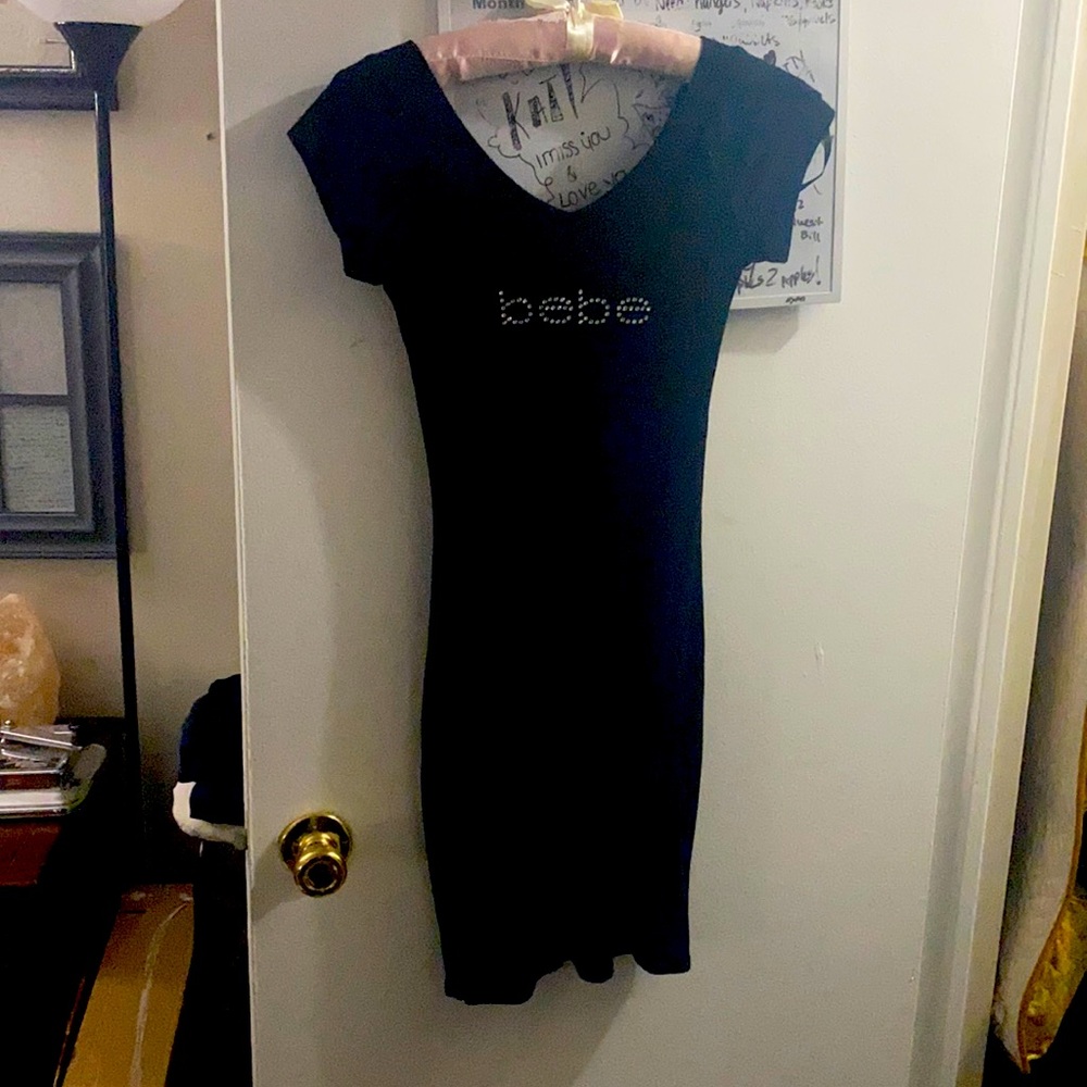 Bebe XS fitted black dress.